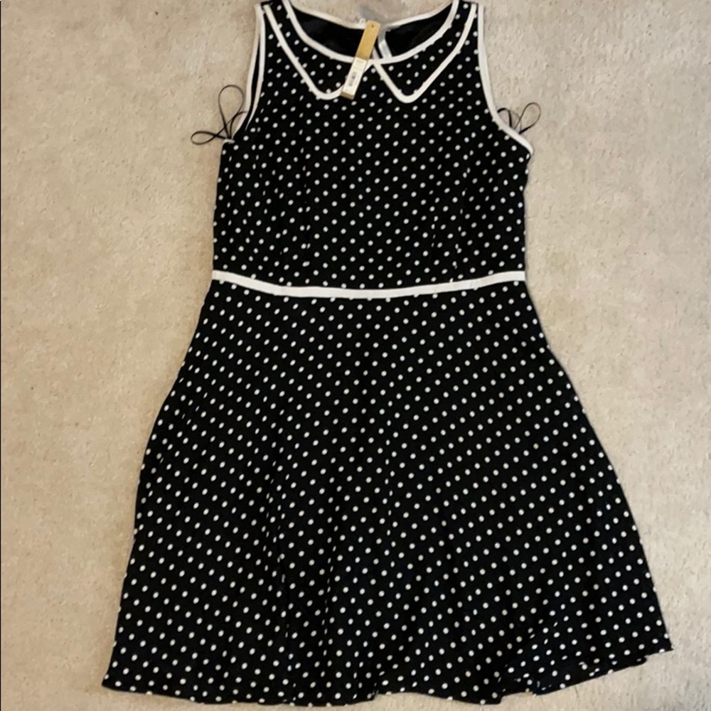 NWT retro style Navy polka dot dress